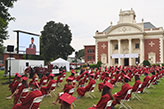 A graduation ceremony. Links to Gifts by Estate Note